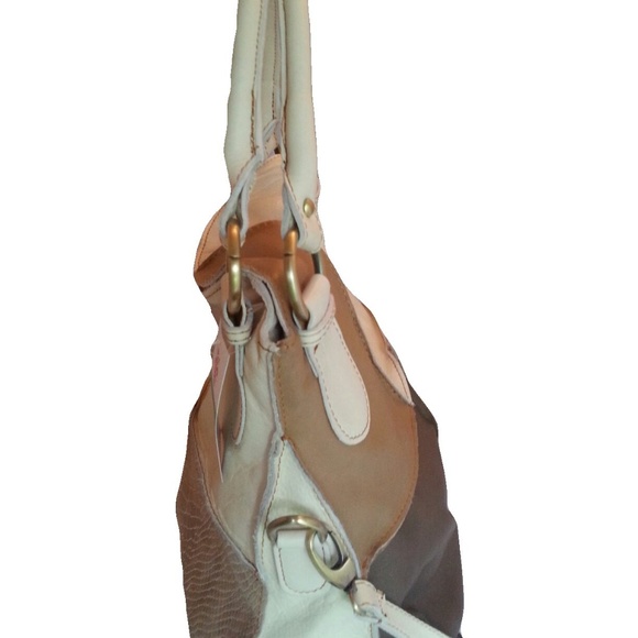 Etasico Leather Handbag Patchwork Snakeskin Bag - Picture 5 of 8